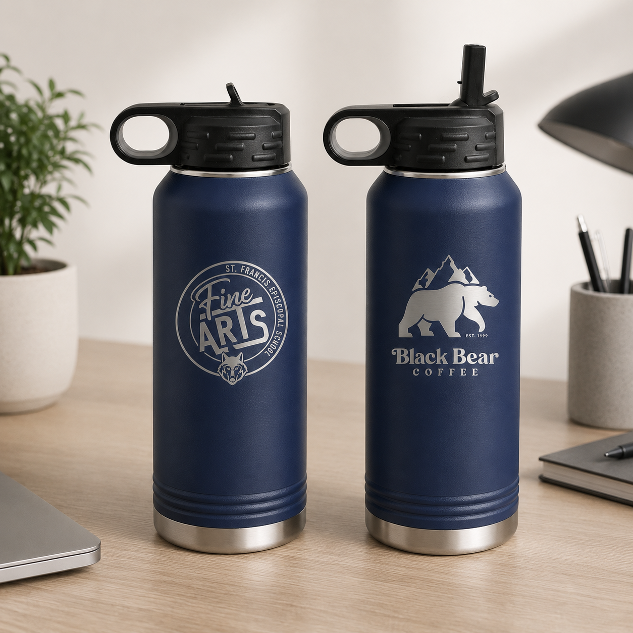 Custom Logo Water Bottle With Handle and straw