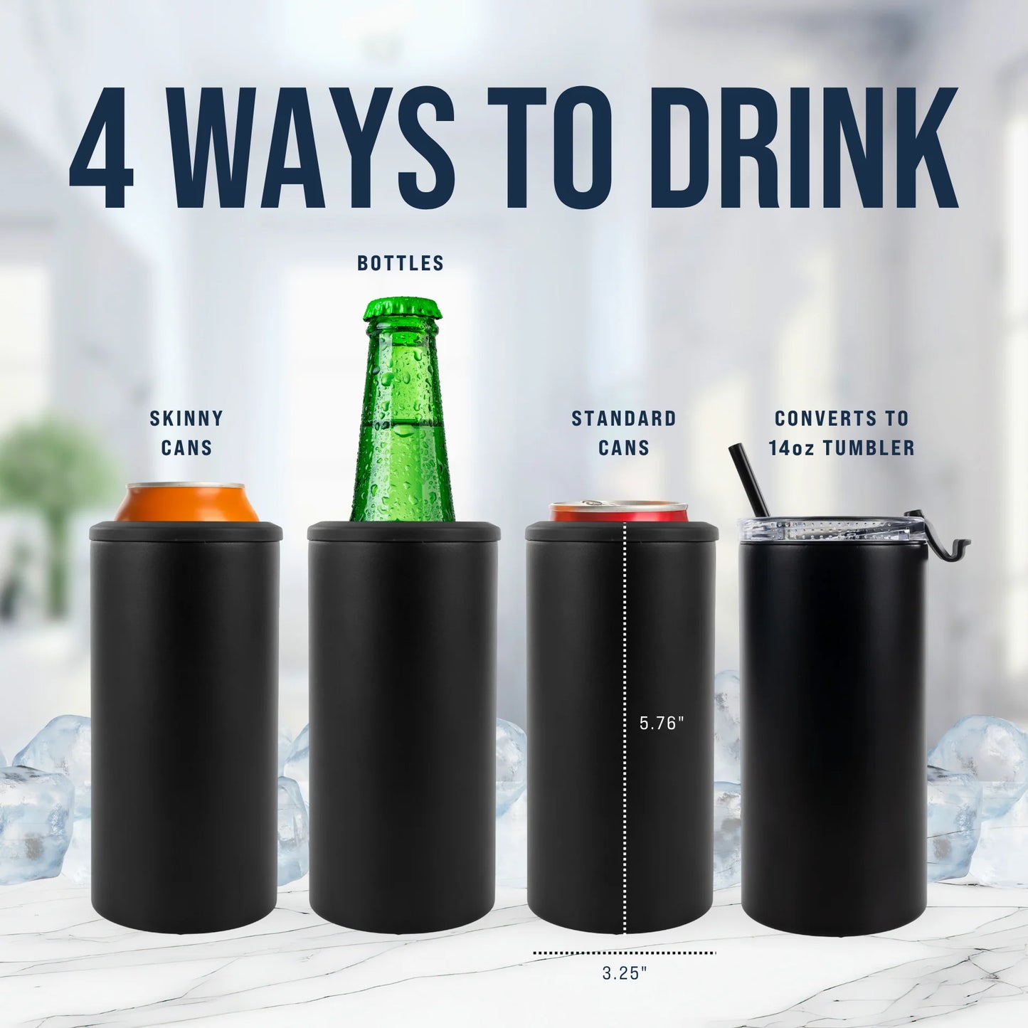 4 in 1  Custom Can Cooler