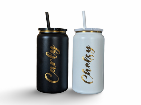 Custom Gold Engraved Coffee Tumblers