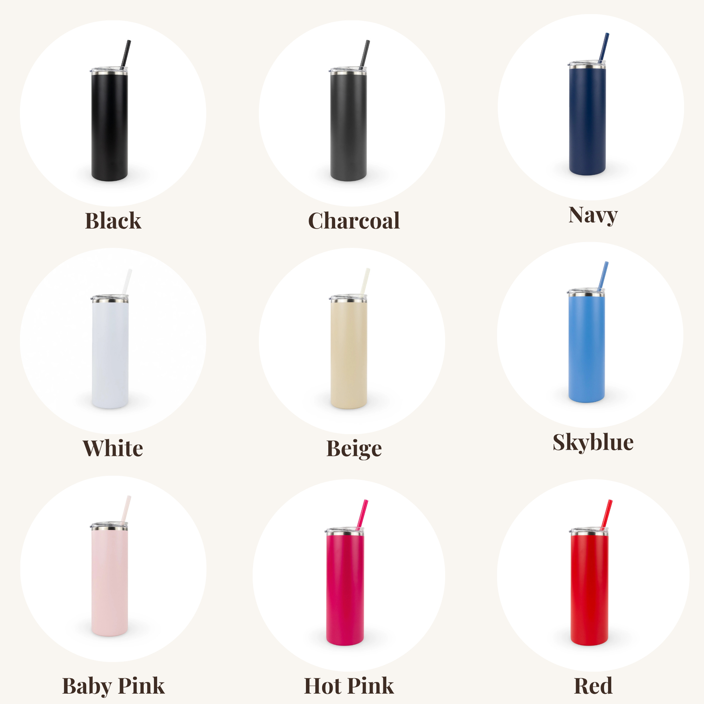 20oz Skinny Tumbler with Leak proof Lid