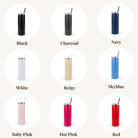 20oz Skinny Tumbler with Leak proof Lid